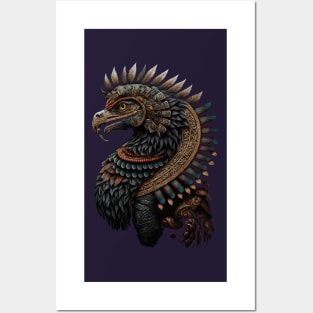 Quetzalcoatl Aztec Feathered Serpent Mayan Inca Toltec Posters and Art